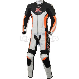 RTX Orange Arbiter Sports Biker One Piece Leather Suit